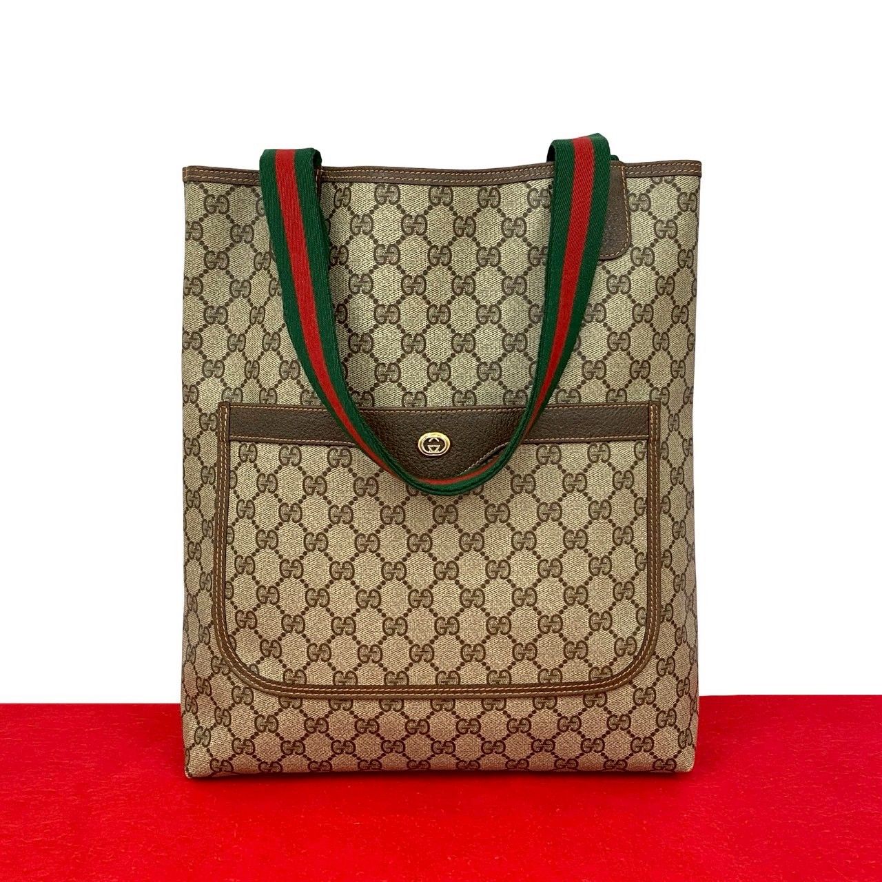 極美品 GUCCI シェリーライン スプリーム GG柄 ビジネスバッグ 2way 極 美品 GUCCI グッチ オールドグッチ シェリーライン GGスプリーム