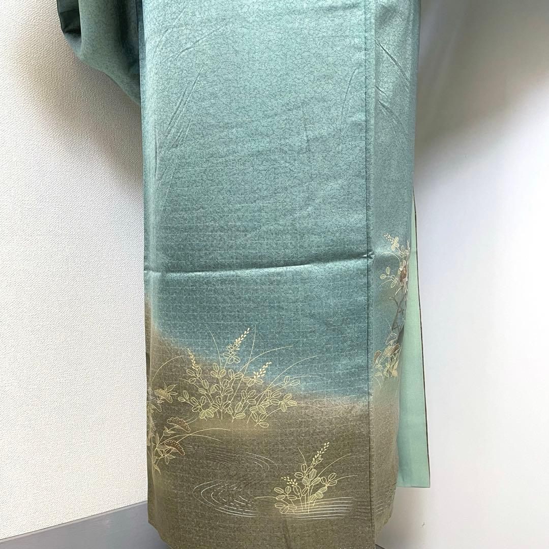着物と帯 時流】O26147◇正絹二部式着物◇刺繍 訪問着 絵羽 金彩 簡単