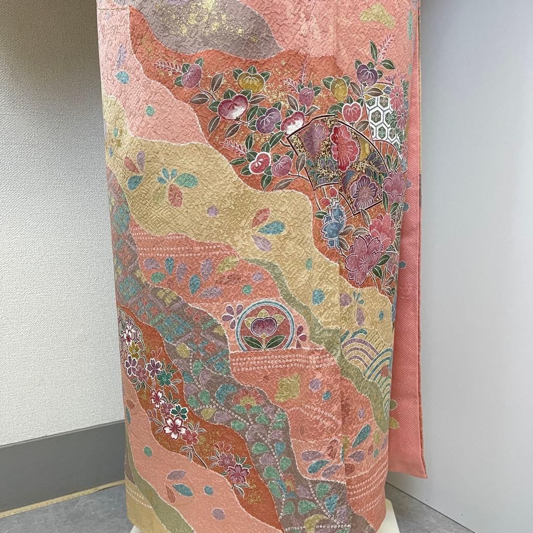ムッチンです❣️ 【着物と帯 時流】O26149s◆正絹 二部式着物◆絵羽 着物と帯 時流】O26149◇正絹 二部式着物◇絵羽 マジックテープ着脱