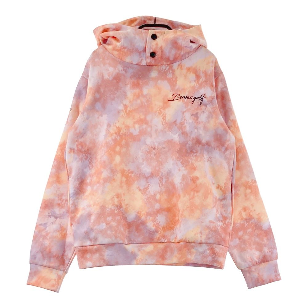 サイズ：M BEAMS GOLF ビームスゴルフ ロゴ刺繍 パーカー 総柄