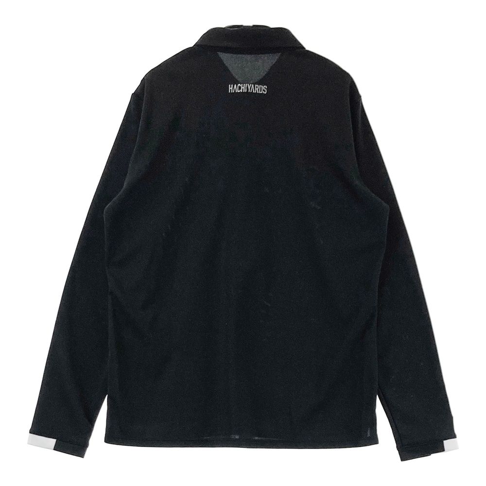 サイズ：L 8YARDS ハチヤーズ ハーフジップ 長袖ポロシャツ ブラック系