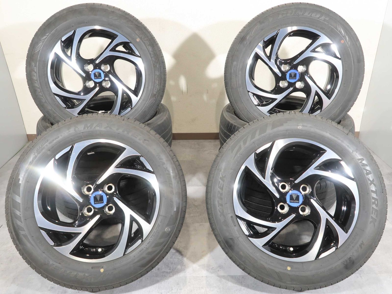 4本 モデリスタ Spin Air 6 15インチ 6J+45 4H PCD100 ラジアル ダンロップ エナセーブ MAXTREK MAXIMUS 2024年 185/65R15 シエンタ 平面座