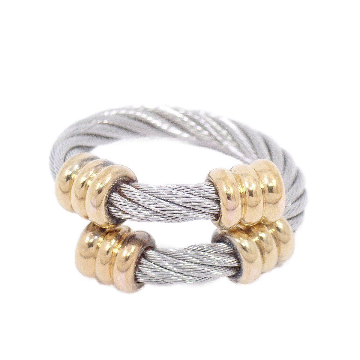 CHARRIOL シャリオール ワイヤー リング 指輪 コンビ色 9号【いおき