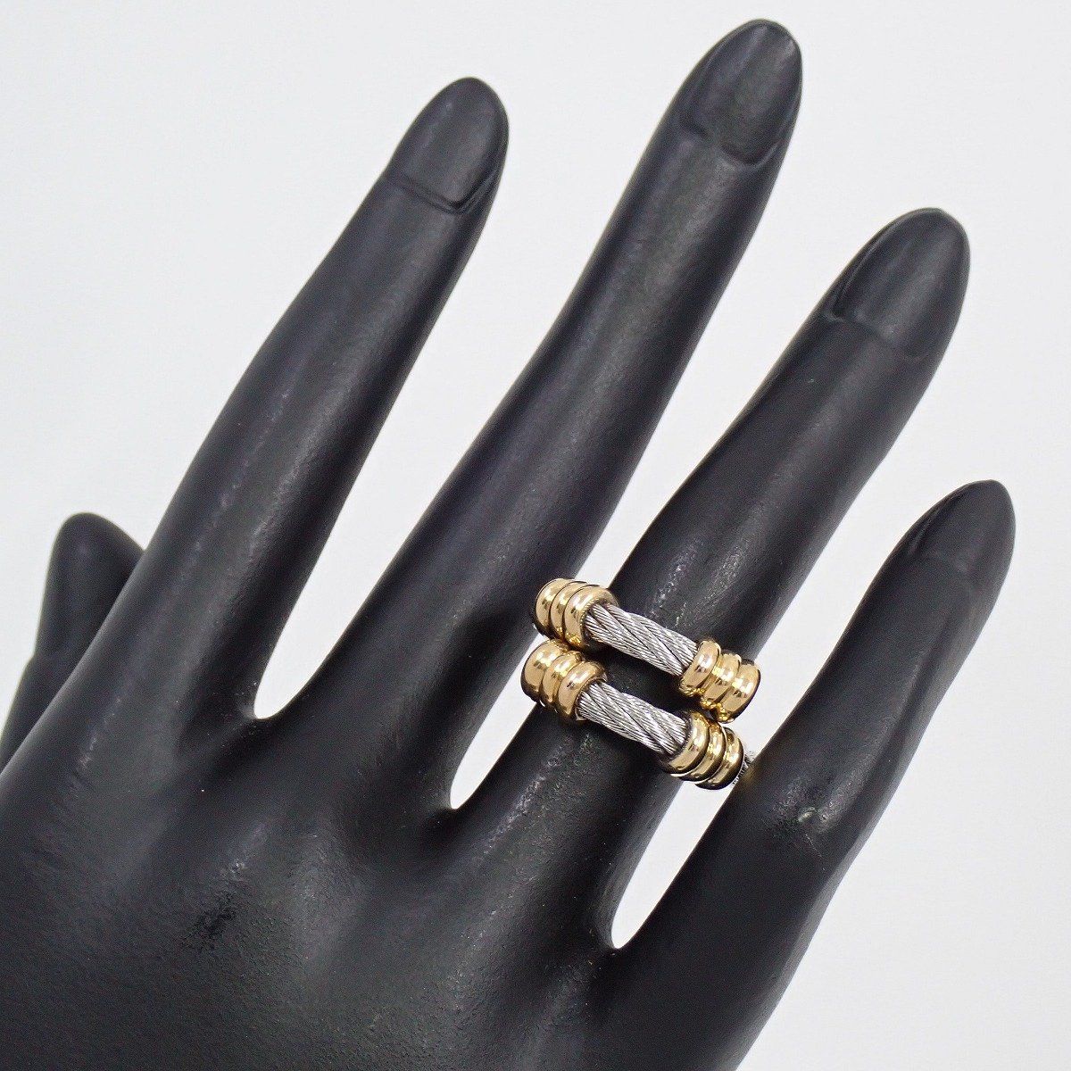 CHARRIOL シャリオール ワイヤー リング 指輪 コンビ色 9号【いおき