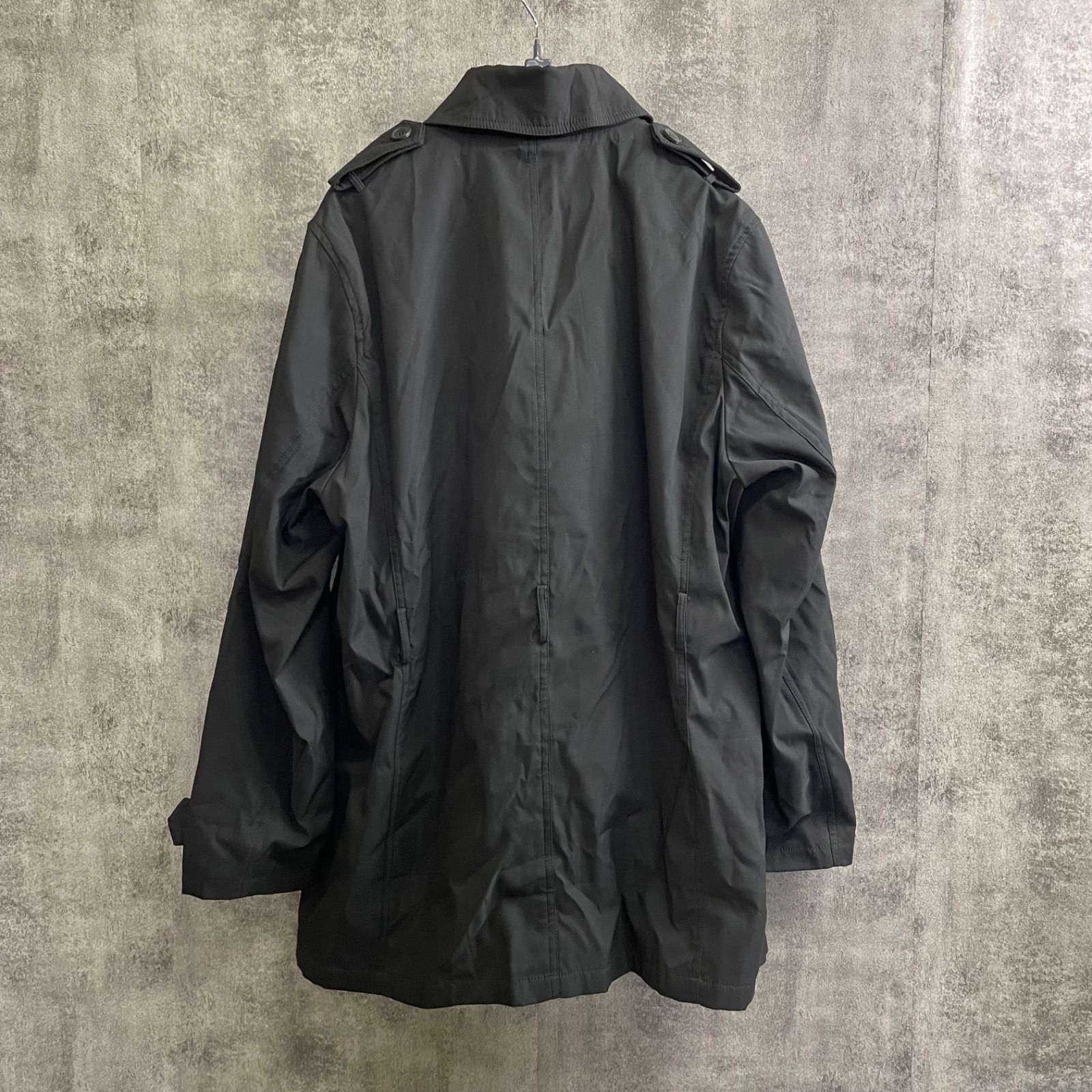 k-118】ブラックトレンチコート黒8XL相当超ビッグサイズ大きいサイズ