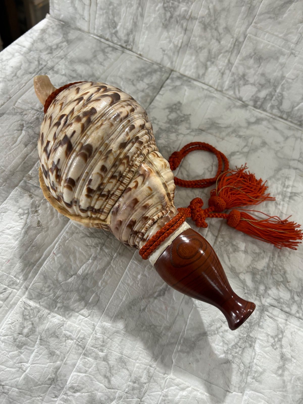 ホラ貝 法螺貝 螺貝 ラッパ 雅楽 和楽器 古玩 旧家 蔵出 骨董品