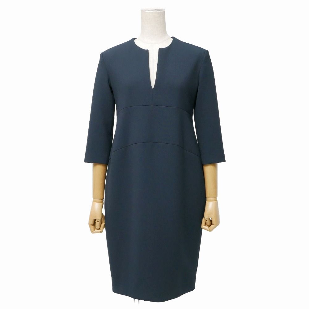 □美品□YOKO CHAN ヨーコチャン ワンピース サイズ36 キーネック 七分