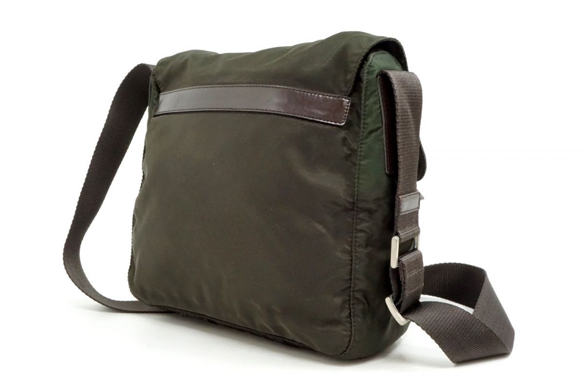 プラダ ミニ ショルダー ボディバッグ B8994 EBANO Unisex テスート 