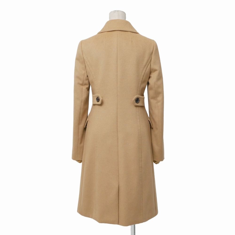 BURBERRY アンゴラ入りレディースコート　明るいベージュ　36 □美品□BURBERRY バーバリー ステンカラーコート サイズ36 アンゴラ混