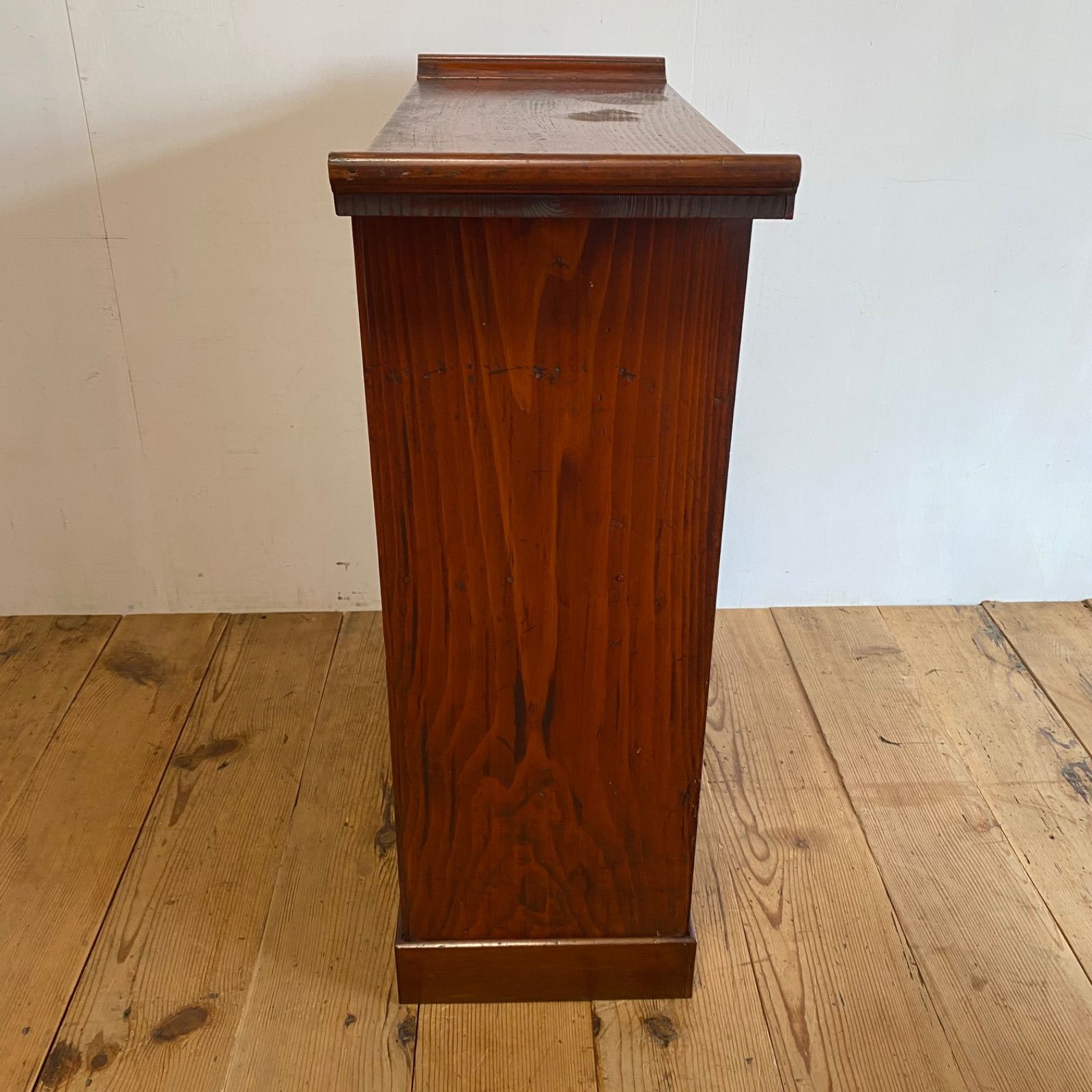 アンティーク ガラス戸棚 茶箪笥 水屋箪笥 無垢材 Y680 - メルカリ