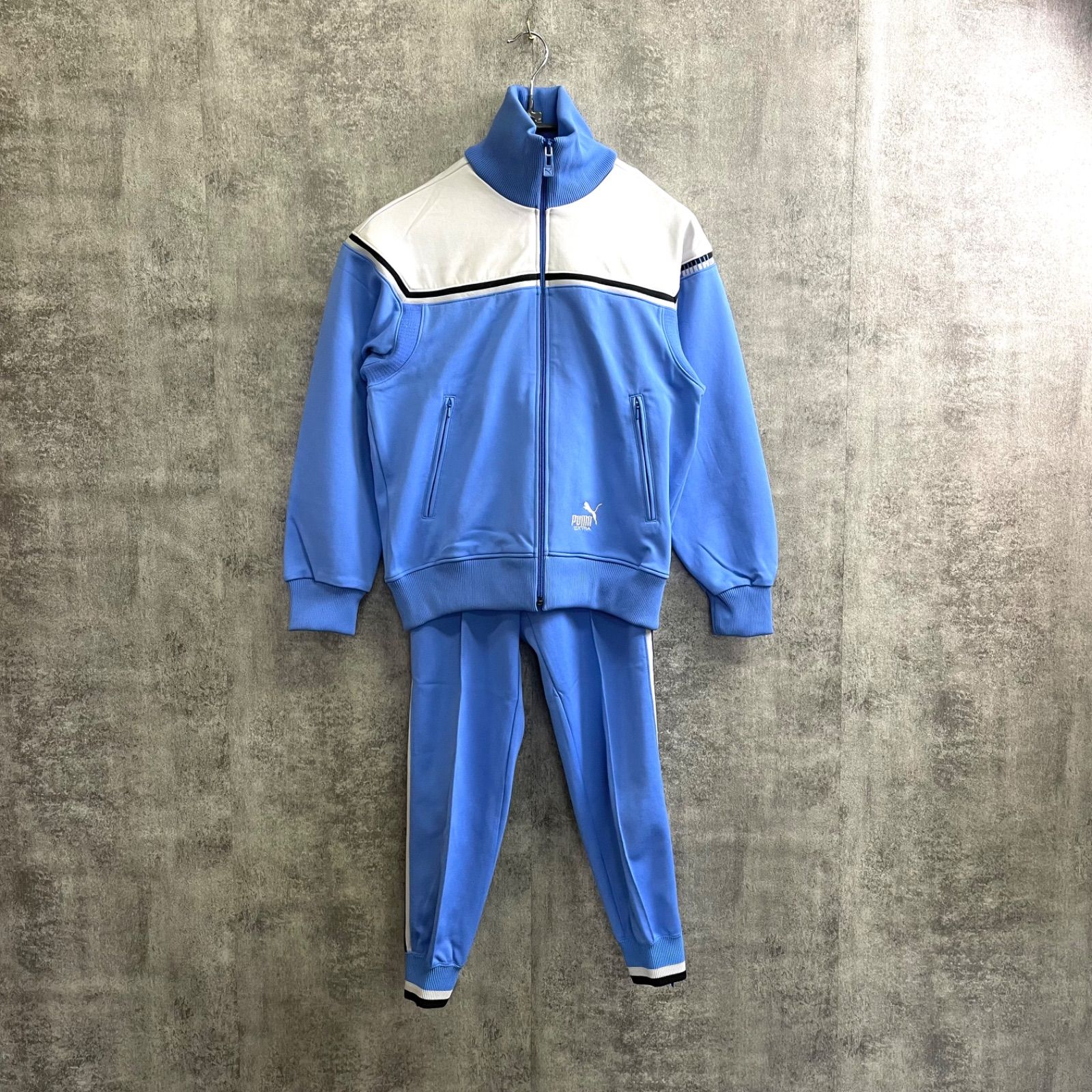 k-120】PUMA EXTRA セットアップ ジャージ 上下セット ブルー トラック 