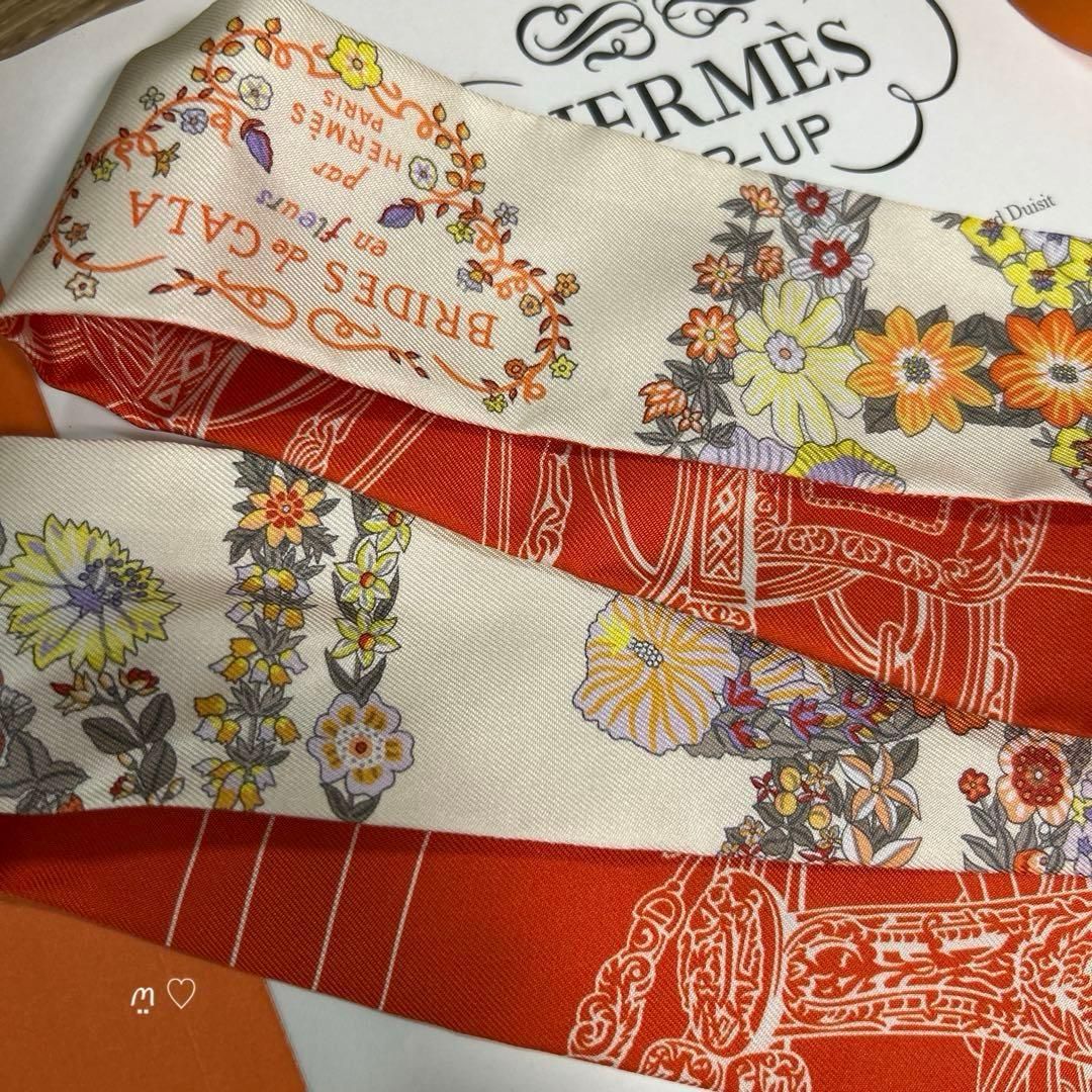 HERMESエルメス ツイリー ブリッドドゥガラアンフルール フラワー 25SS