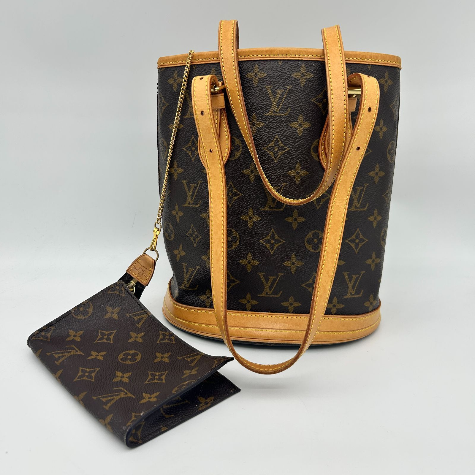 LOUIS VUITTON モノグラム ショルダーバッグ ポーチ付き LOUIS VUITTON 