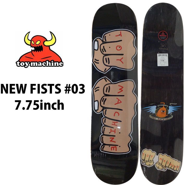 トイマシーン TOY MACHINE デッキ スケートボード NEW FISTS COLOR-J