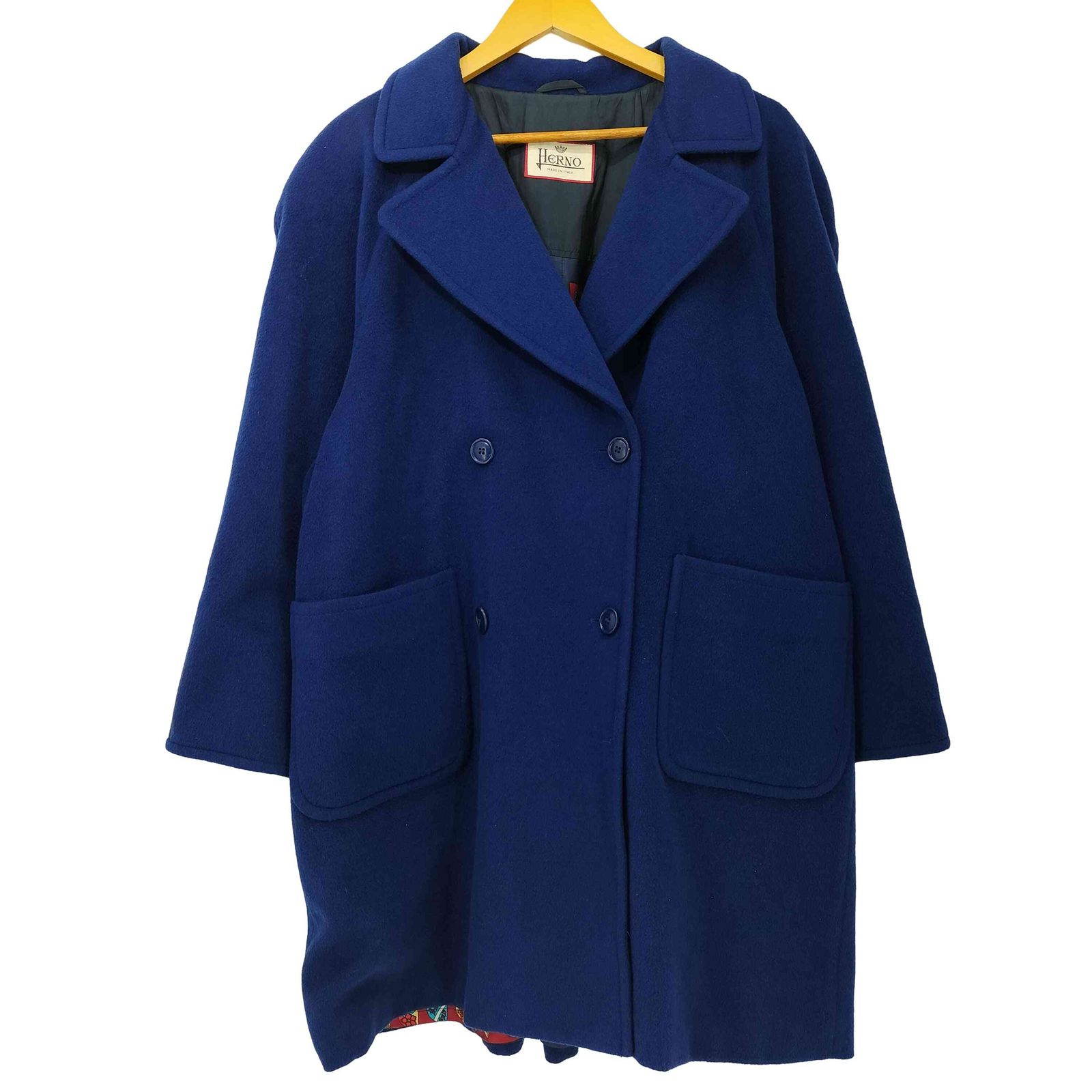 ヘルノ Herno MADE IN ITALY 裏地総柄シルク100% カシミア混 ウール