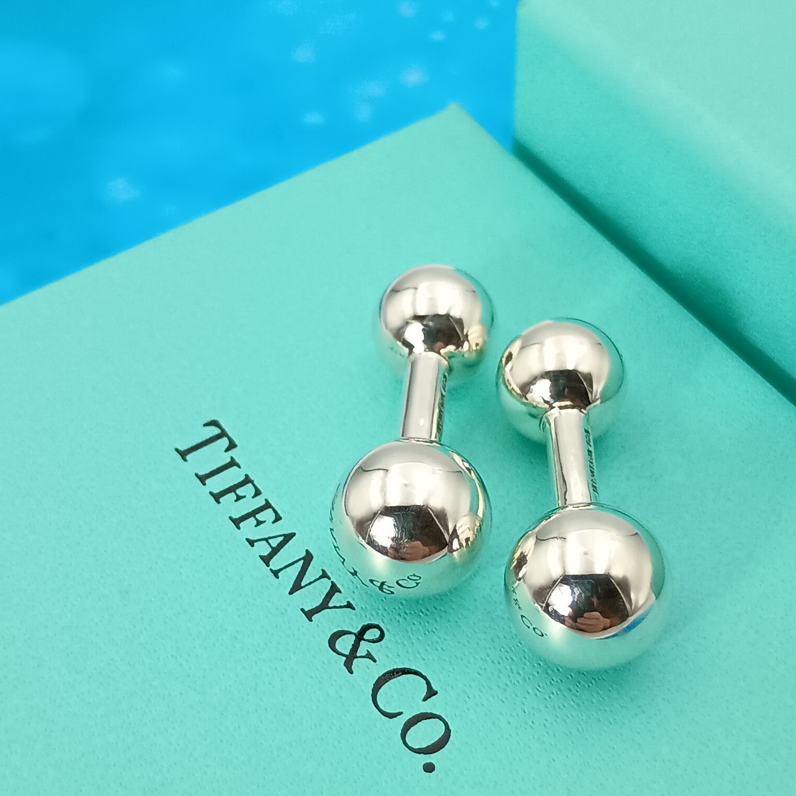 TIFFANY&Co. ティファニー カフス ダンベル型 カフリンクス メンズ