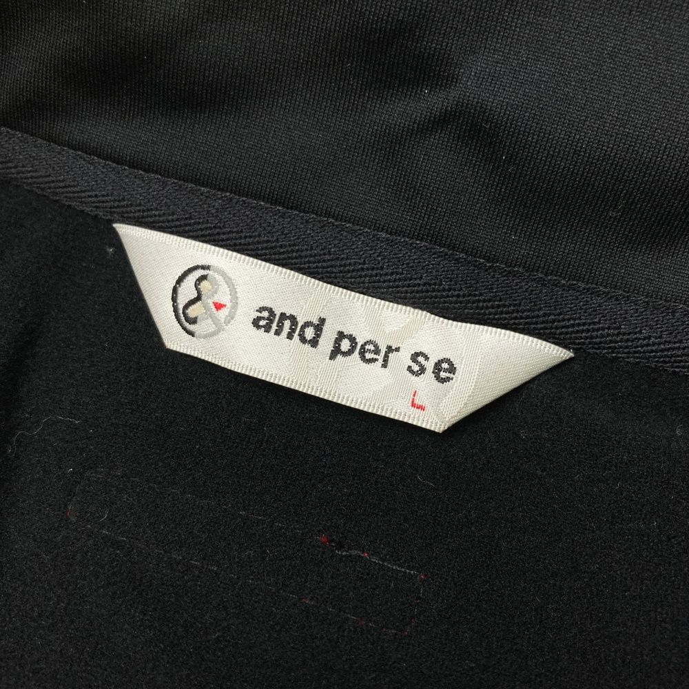 サイズ：L AND PER SE アンパスィ 裏起毛 長袖ジャケット ブラック系