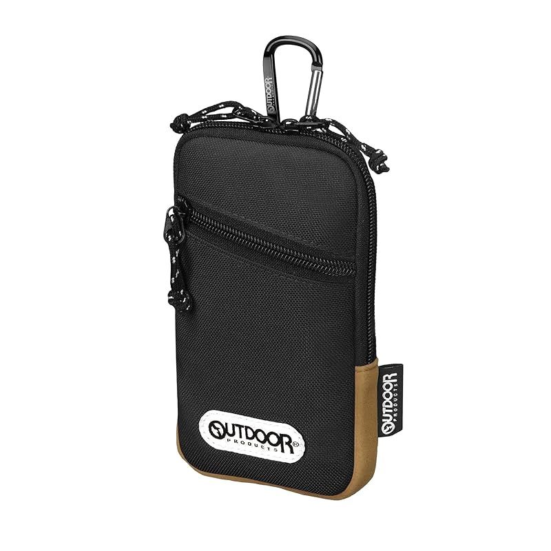 【新品】 ハクバ スマホケース OUTDOOR PRODUCTS(アウトドアプロダクツ) スマートフォンポーチ04 ブラック カラビナ・ベルトループ付 iPhone 17、Air Galaxy S25、Google Pixel 10、AQUOS sense 1