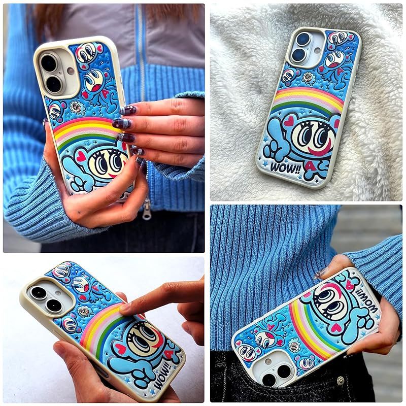 新品】 ANGEL BLUE 正規品 iPhone 17 対応 ケース 「 ぷくぷく立体背面