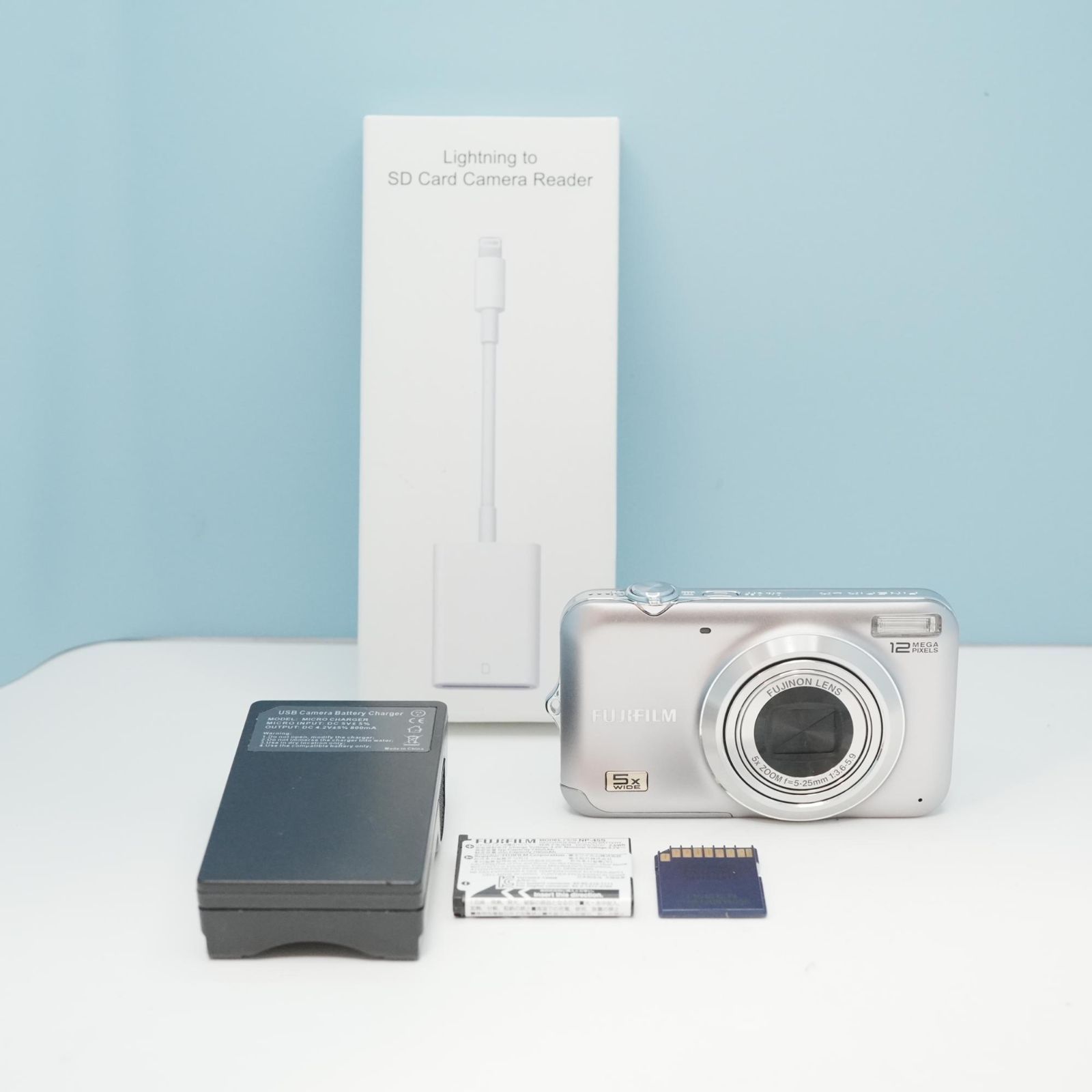 FUJIFILM FINEPIX JX200 デジカメ スマホ転送OK フルセット 美品 a5872 