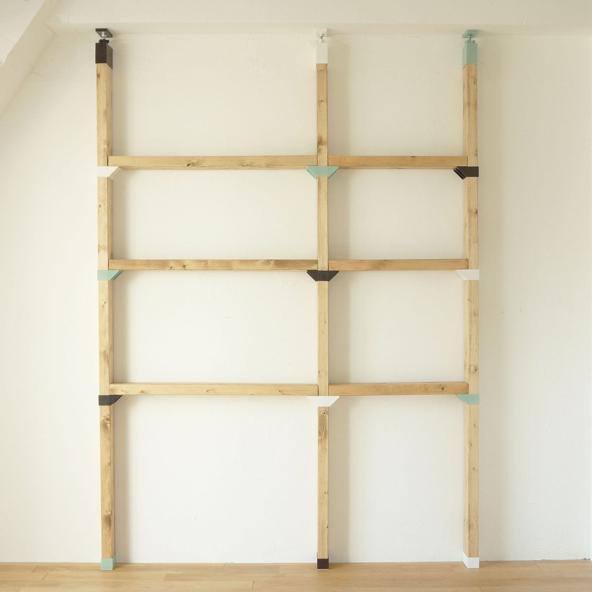 棚受 シングル LABRICO ラブリコ DIY パーツ 2×4材 棚 ラック 同色1 