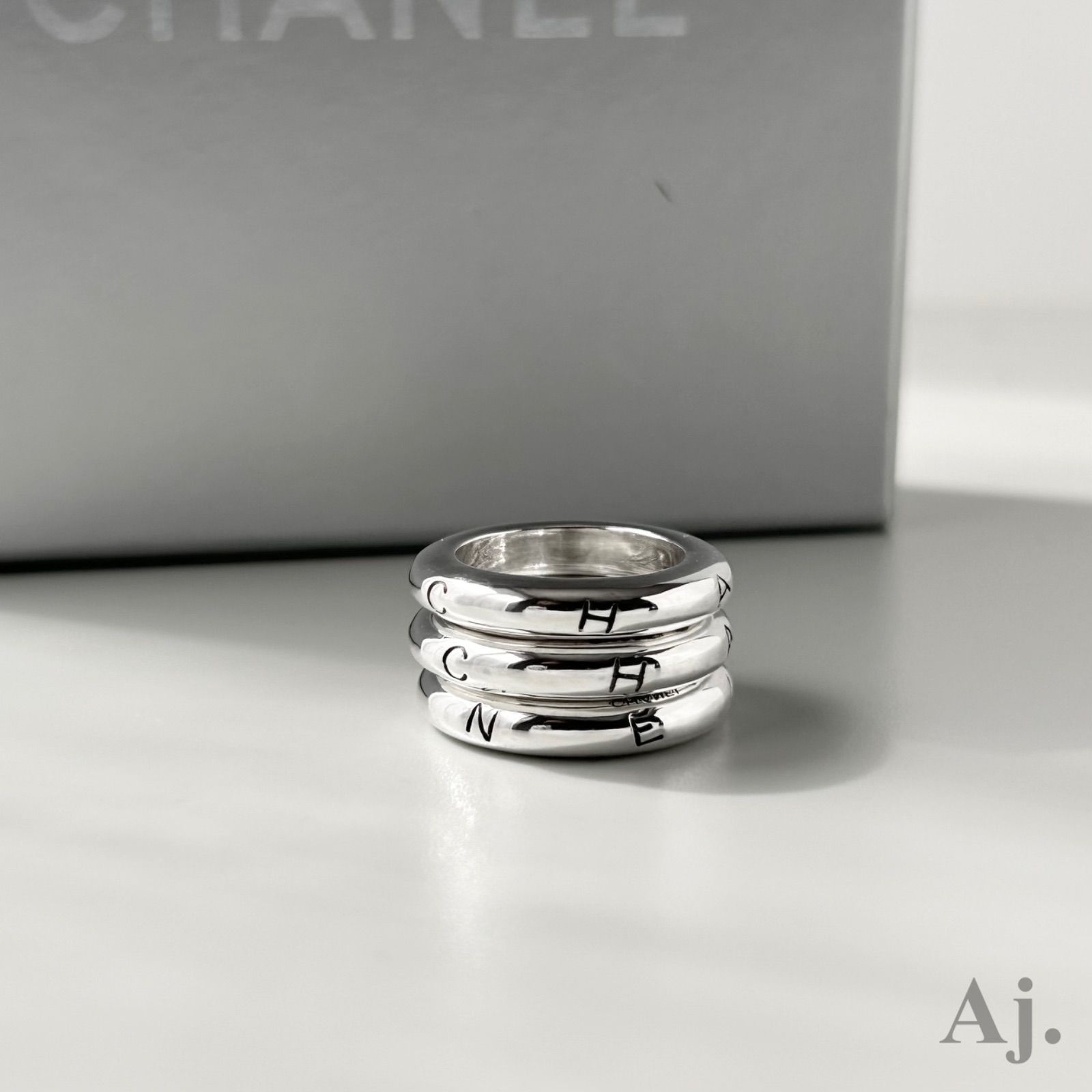 シャネル リング 指輪 3連 ヴィンテージ 約13号 AG925 CHANEL - メルカリ