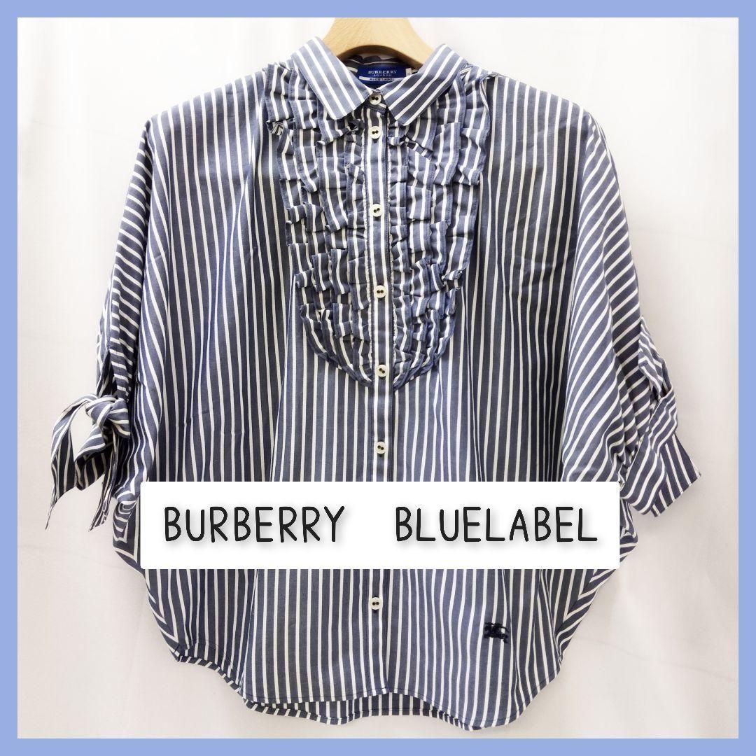 BURBERRY BLUE LABEL トップス シャツ 半袖シャツ 38 ブルー