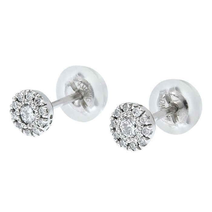 PONTE VECCHIO ポンテヴェキオ デザイン ダイヤ ピアス K18WG 750