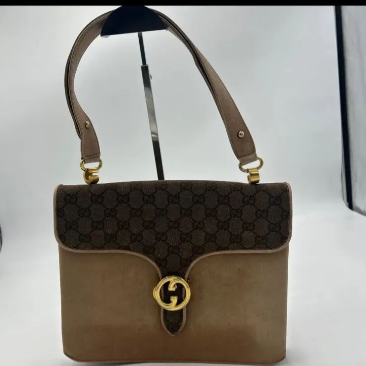 GUCCI グッチ オールドグッチ ハンドバッグ GGキャンバス インター 