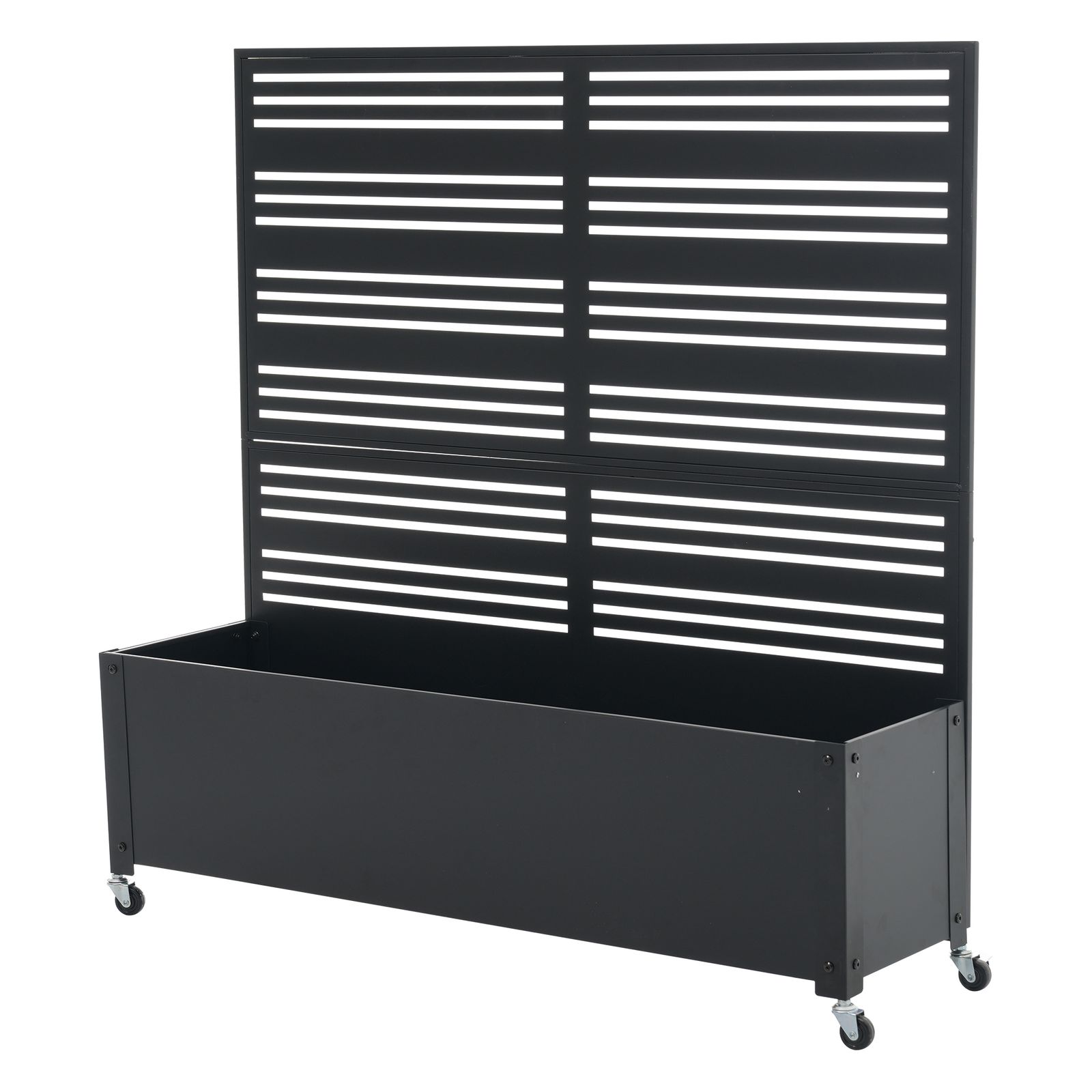 全新品 フェンス プランター付き 目隠し プランター付き 電着塗装 簡単設置 110*30*110cm 園芸用品 プランター ガーデンラティス プランターボックス 花壇フェンス ガーデニング 花立て 庭園 1年保証付き