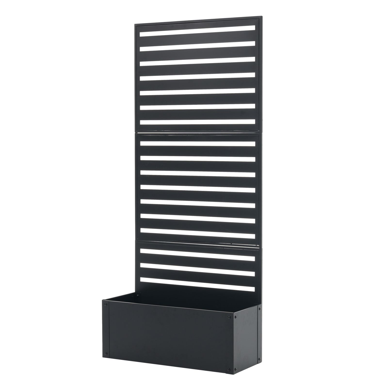 フェンス 全新品 プランター付き 目隠し プランター付き 電着塗装 簡単設置 70*30*160cm 園芸用品 プランター ガーデンラティス プランターボックス 花壇フェンス ガーデニング 花立て 庭園 1年保証付き