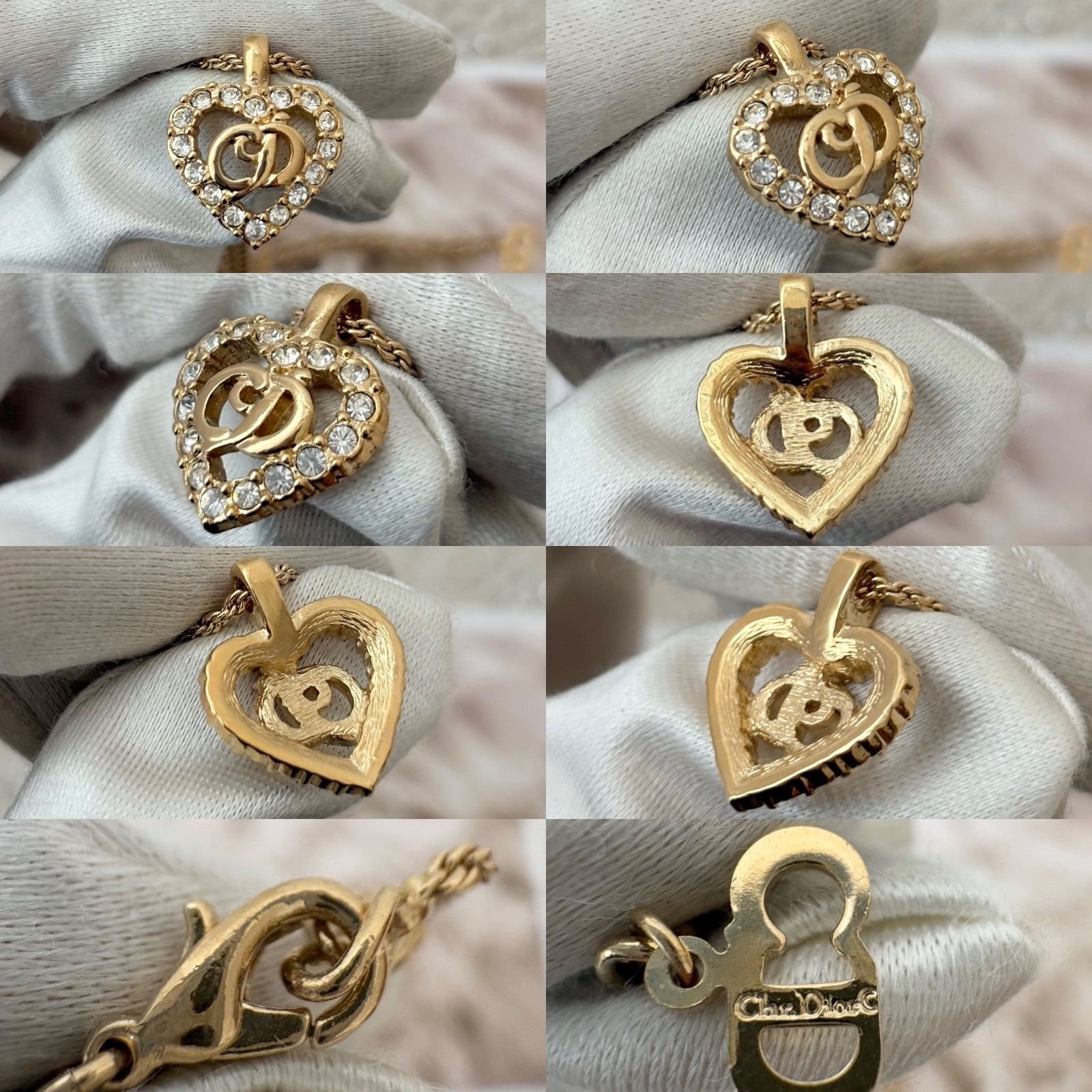 箱付き】【美品】クリスチャンディオール ゴールド ハートモチーフ 