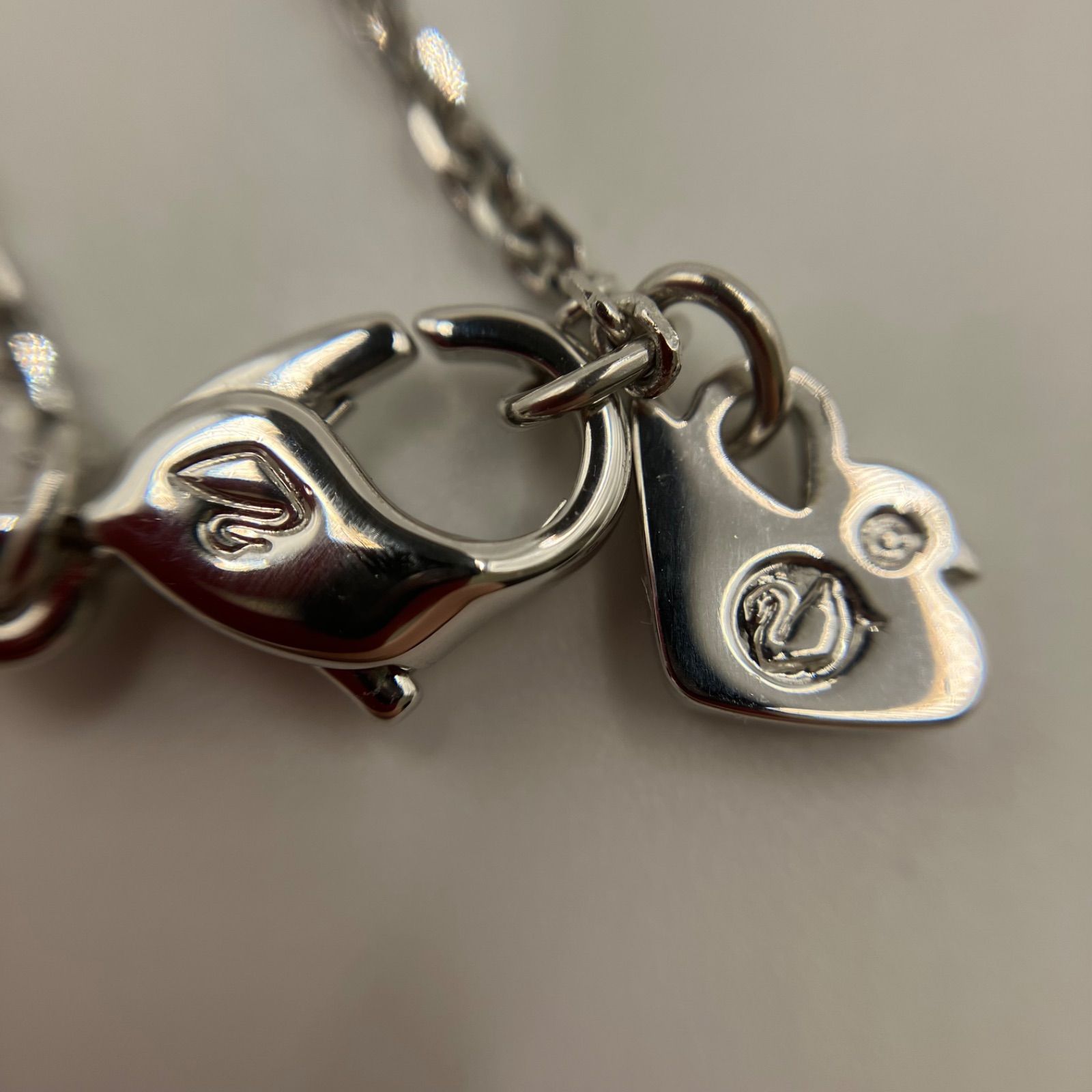 218 SWAROVSKI スワロフスキー ネックレス ハート ピンク シルバー系 