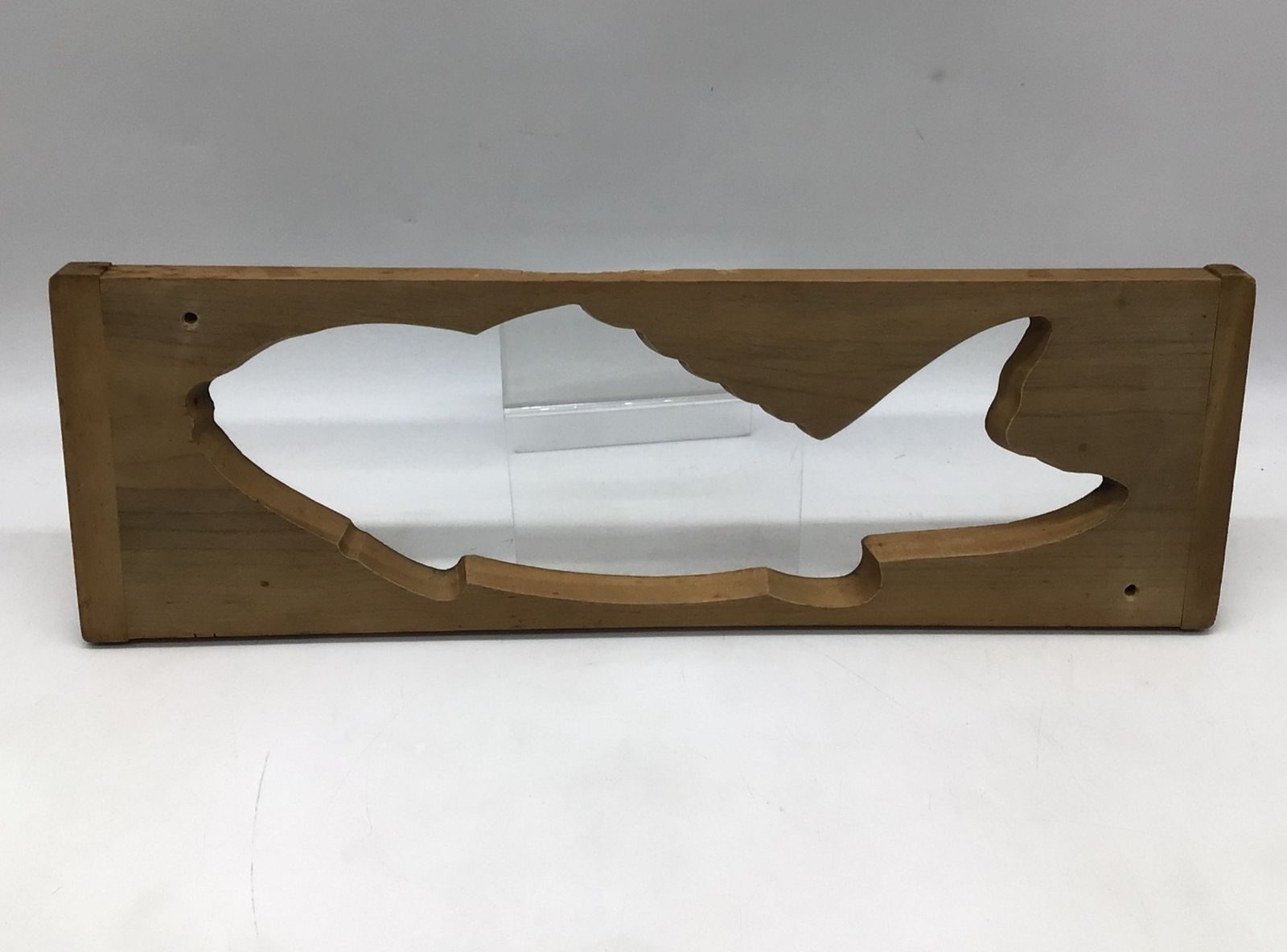 2355 【当時物】木製菓子型 鯉 コイ 二枚型 45.0x14.5cm 木型 和菓子