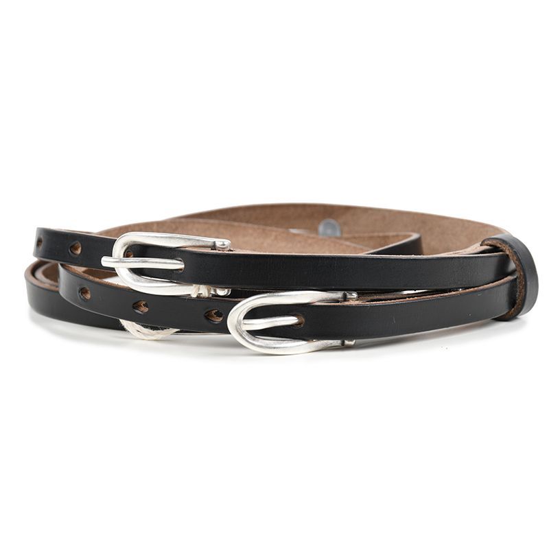OUR LEGACY アワーレガシー TWIN TONGUE BELT クロムエクセルレザー