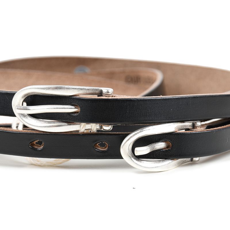 OUR LEGACY アワーレガシー TWIN TONGUE BELT クロムエクセルレザー
