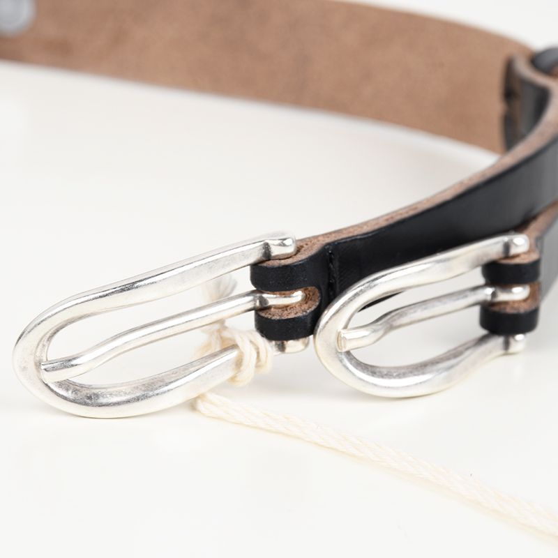 OUR LEGACY アワーレガシー TWIN TONGUE BELT クロムエクセルレザー