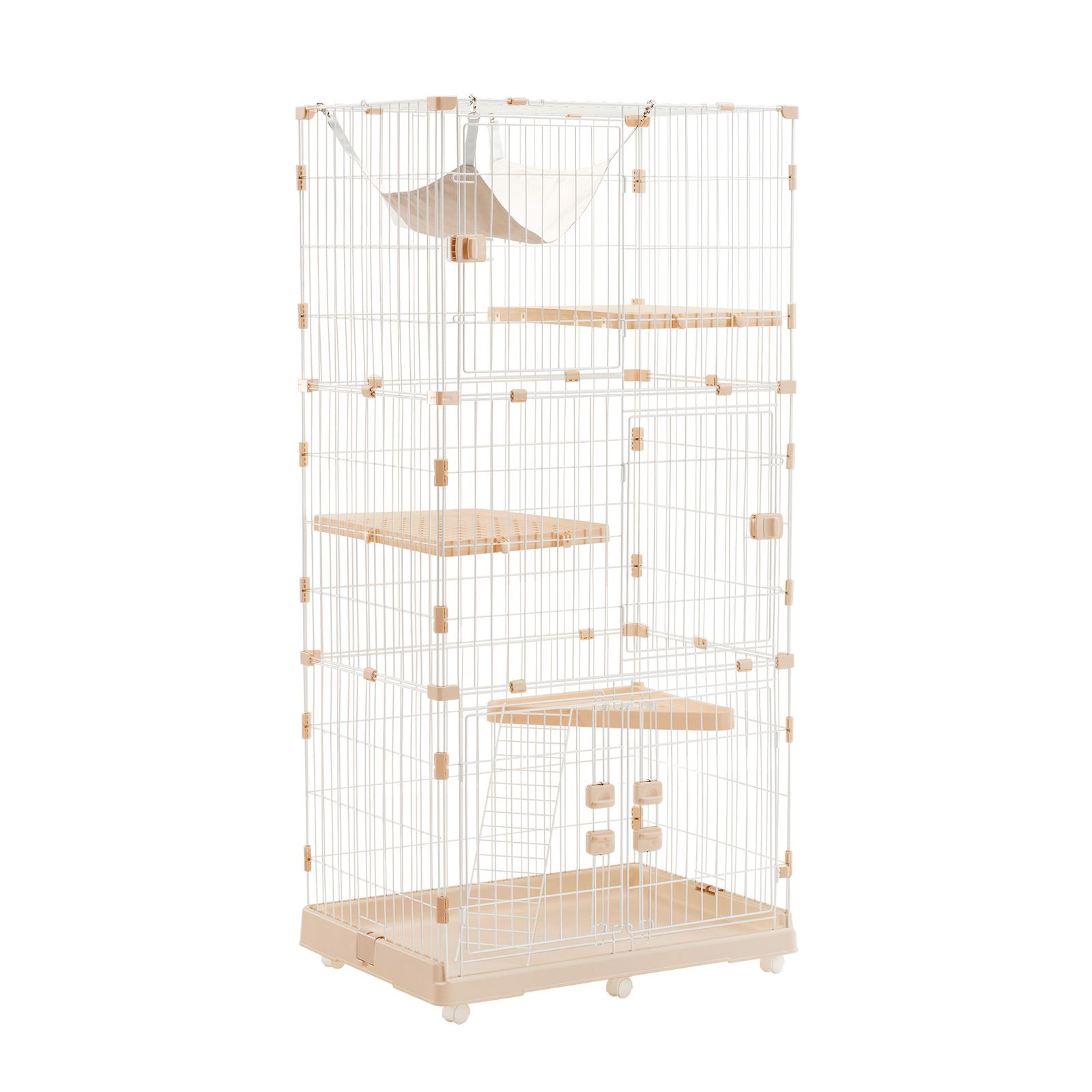 新入荷」全新品 猫 ケージ 収納型 キャットケージ 3段 1段2段