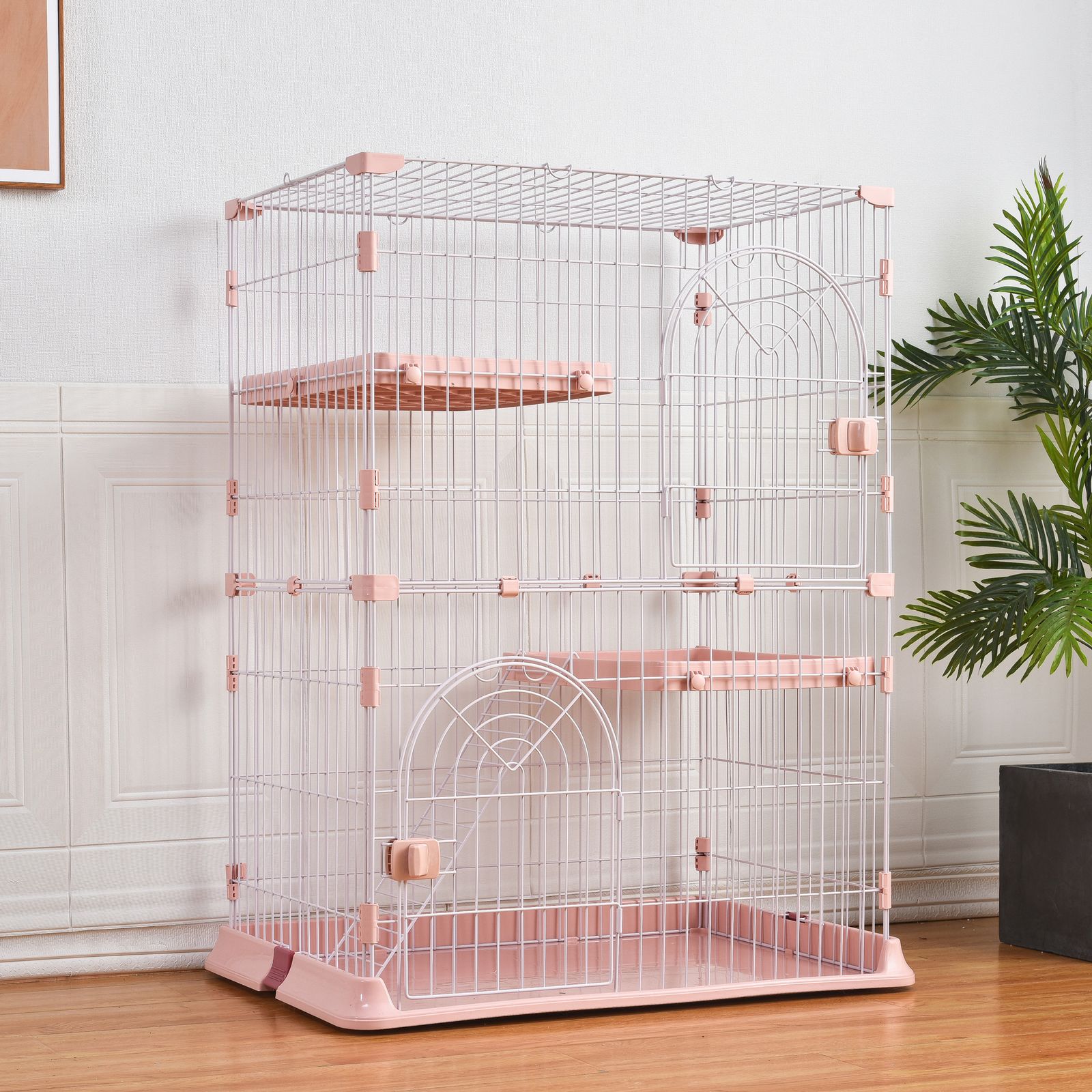 新入荷」全新品 おしゃれ 猫 ケージ キャットケージ 2段 猫ゲージ