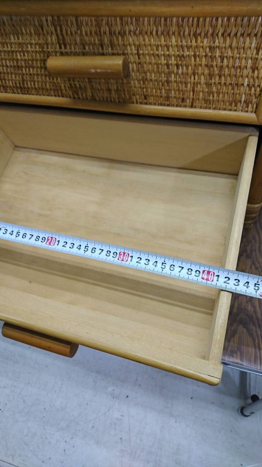 A58409 藤ラタン 5段引出し付きチェスト - メルカリ