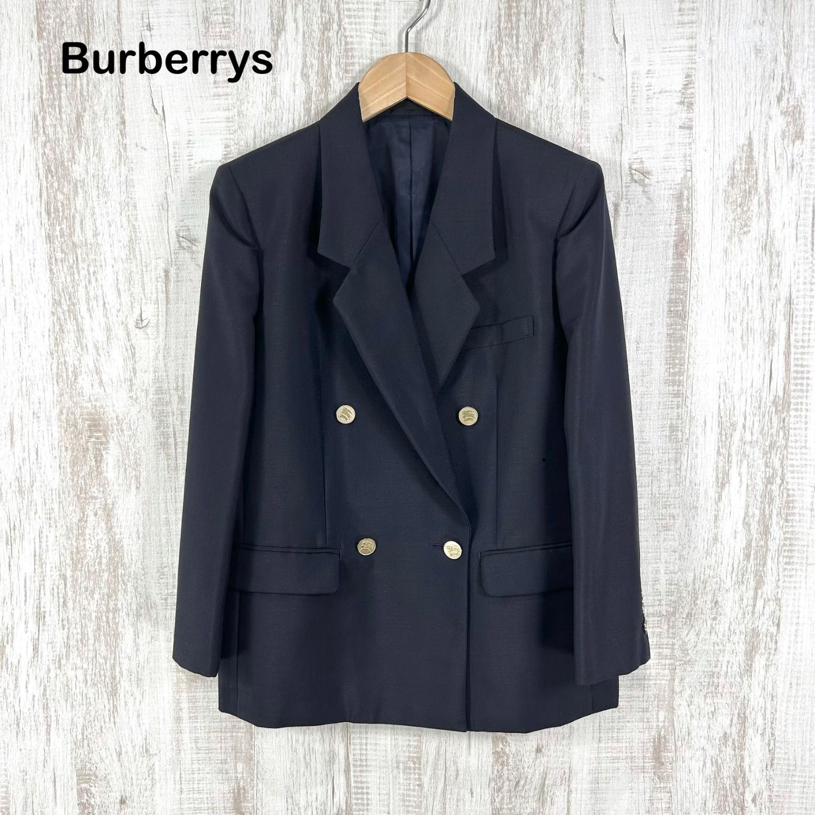 90s Burberrys バーバリーズ ホースロゴ 金ボタン ウール ダブル 