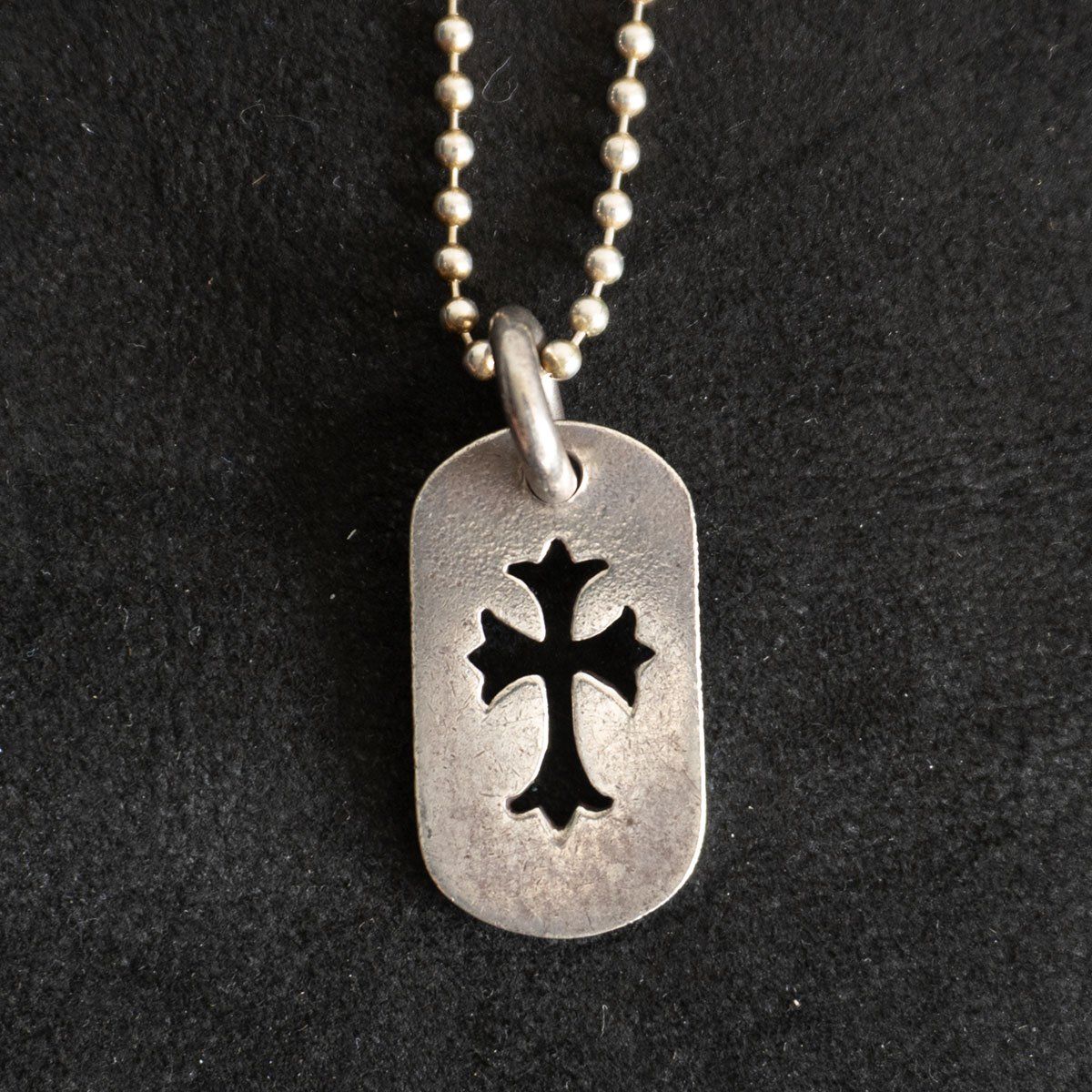 CHROME HEARTS シルバー ドッグタグネックレス 最高級】CHROME HEARTS【D TAG SML CO CRS】シルバー クロムハーツ