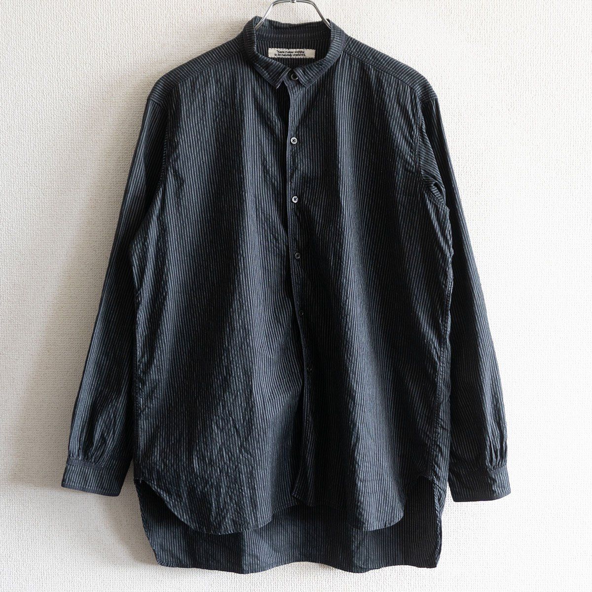 美品】 kaval カヴァル 【Cotton Linen Striped Shirt】M カヴァル 