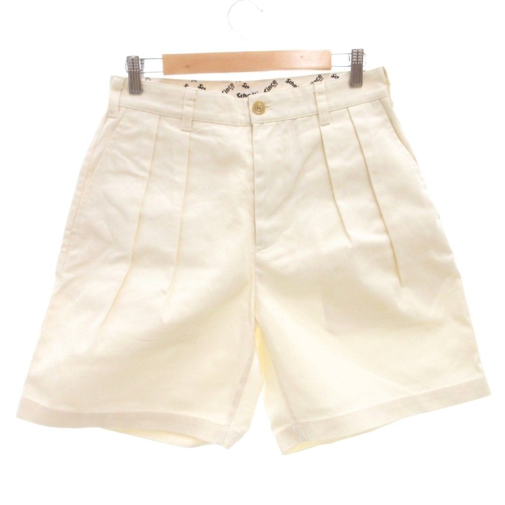 ショット SCHOTT ハーフパンツ ショーツ ショート タック ロゴ S 白 ホワイト /FF