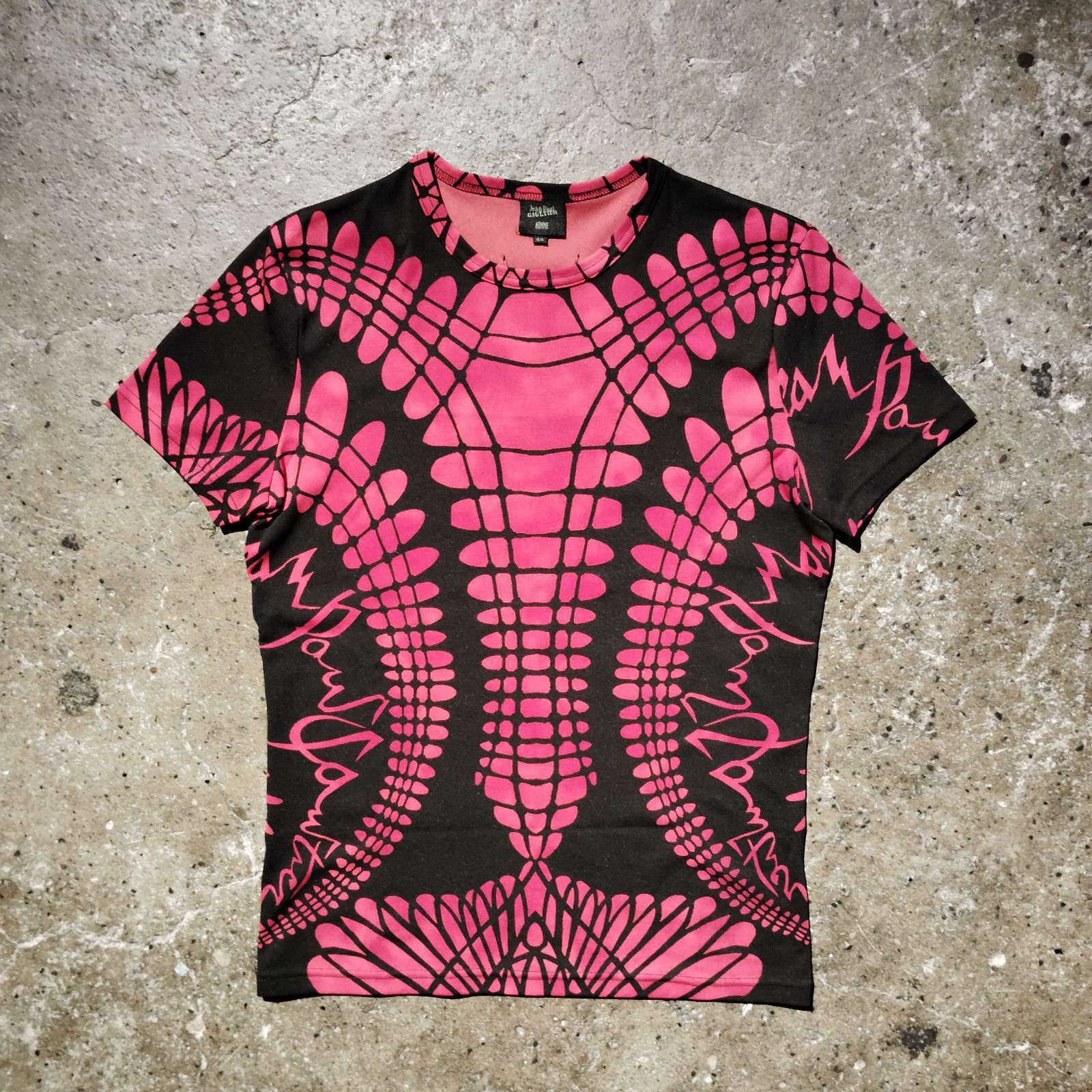 Jean Paul GAULTIER HOMME 90s クロコ柄エステルカットソー 総柄 48