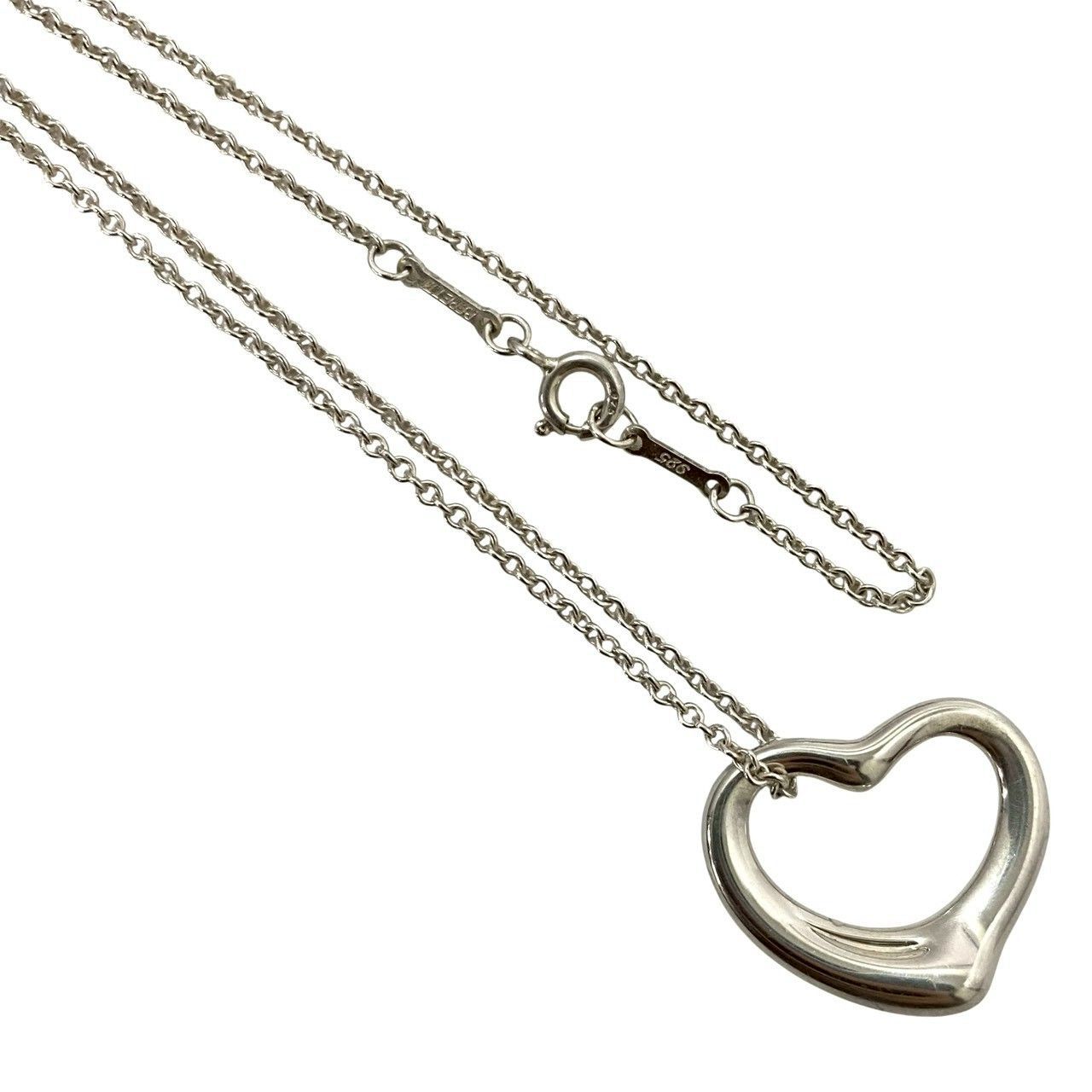 Y【TIFFANY&Co.】オープンハート ネックレス ELSA PERETTI/エルサ 
