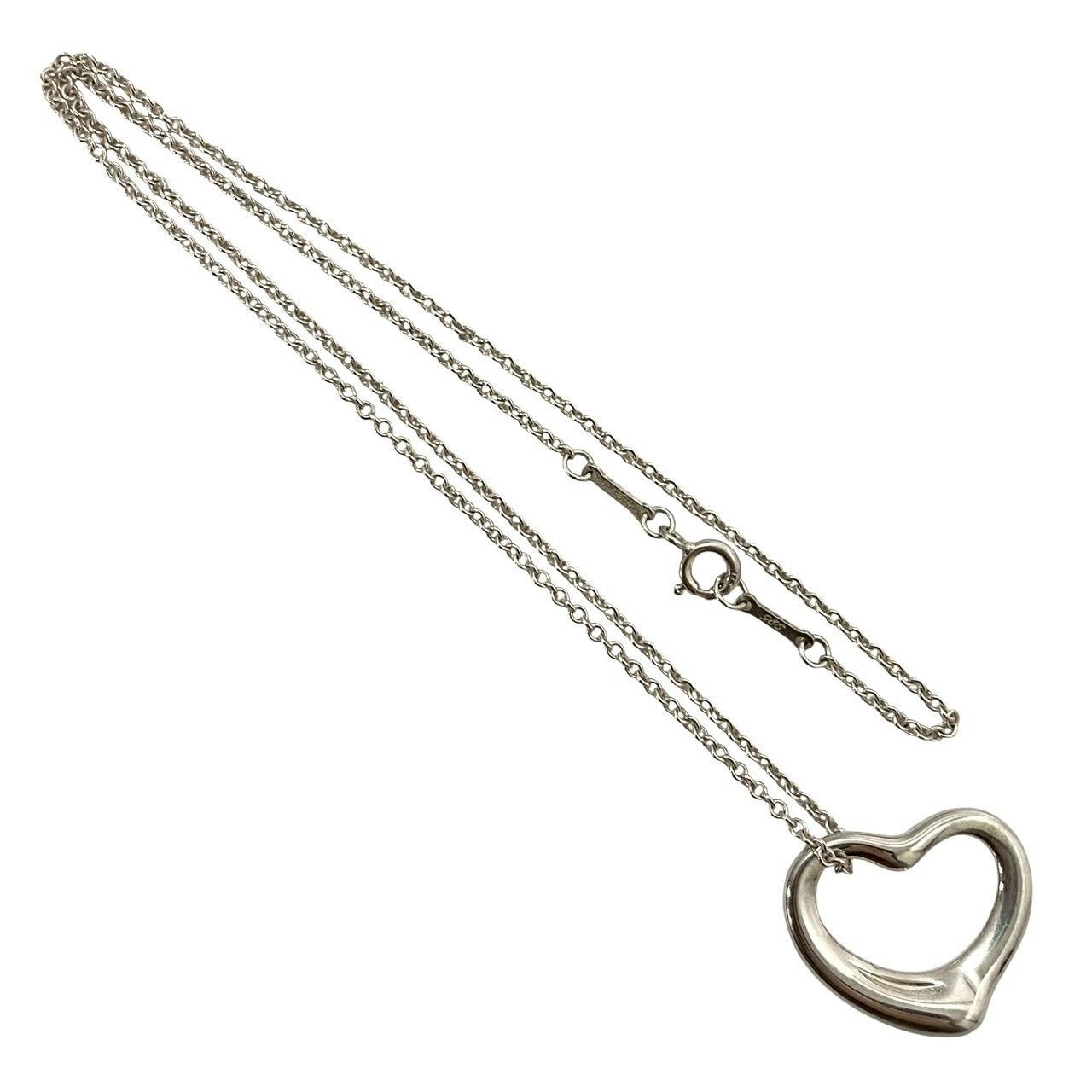 Y【TIFFANY&Co.】オープンハート ネックレス ELSA PERETTI/エルサ
