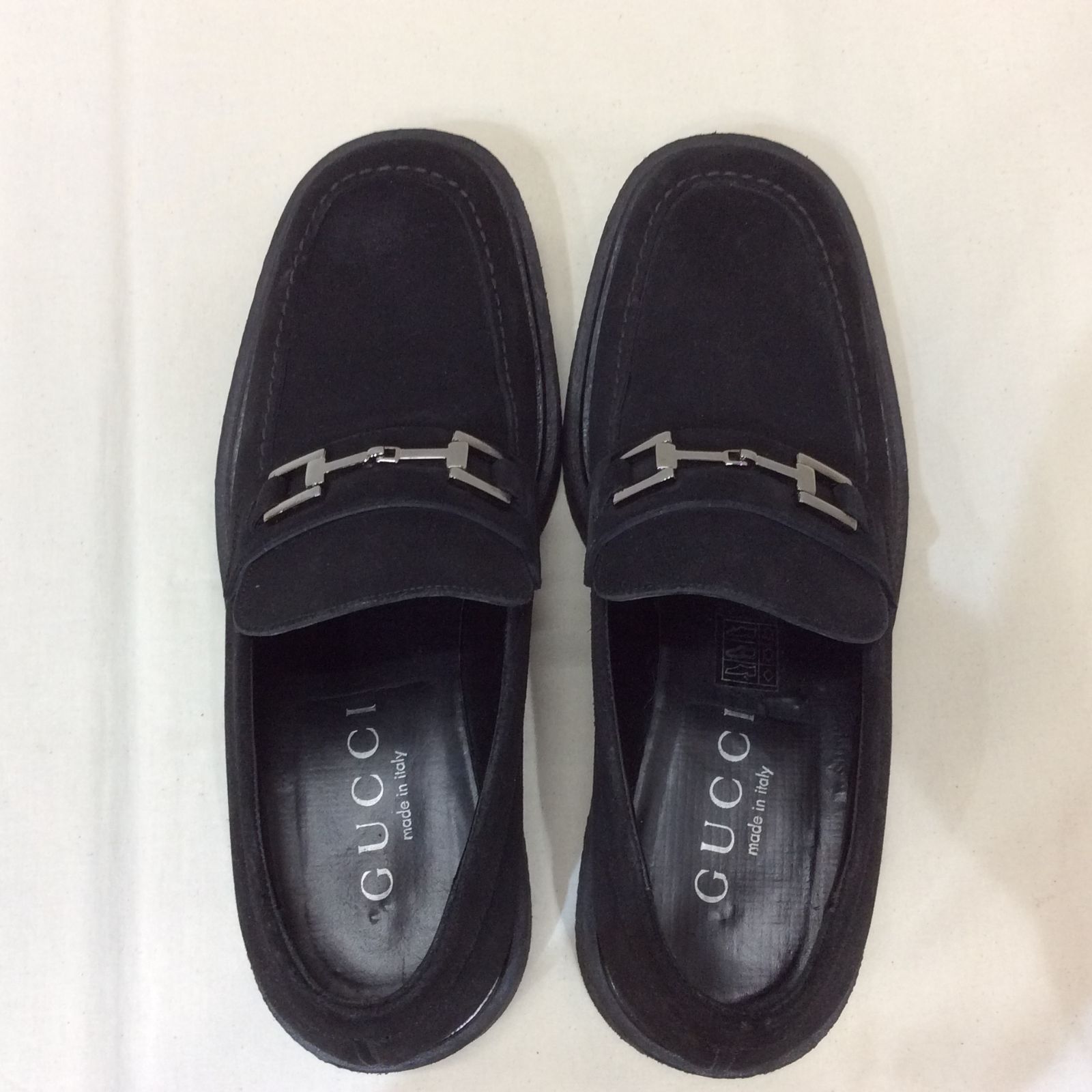 GUCCI グッチ ホースビット ローファー 40 ブラック スエード - メルカリ