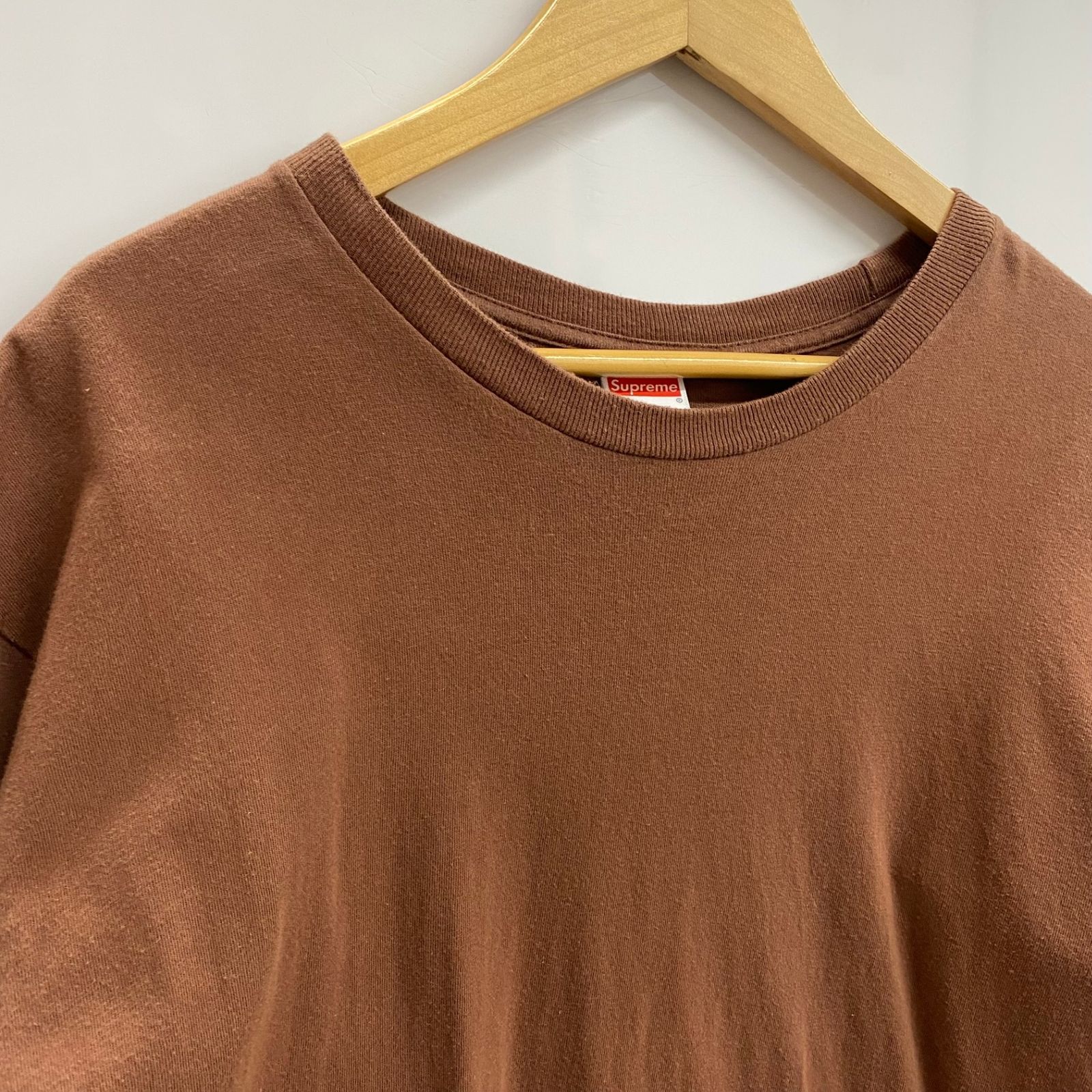 シュプリーム SUPREME FW17 Crash Tee 背面ロゴ Tシャツ ブラウン L 