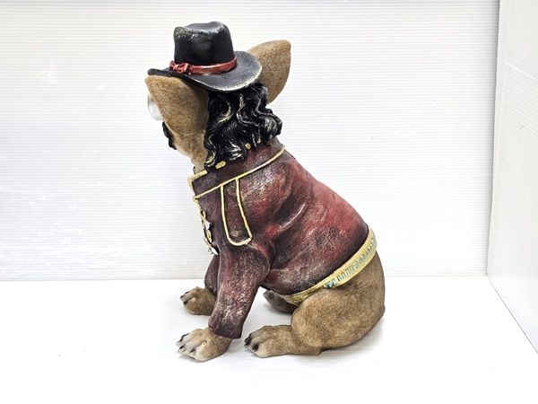 中古品】 マイケルジャクソン 犬 置物 オーナメント オブジェ
